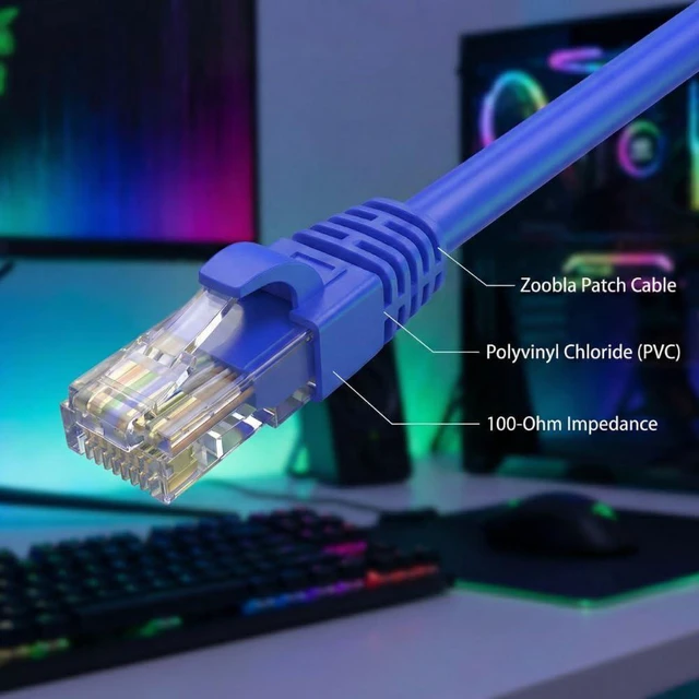 Alt view image 11 of 14 - Cat6 UTP 100% Pure Copper Patch Cord, 0.5-150 FEET Ethernet LAN Cable Fluke Tested (100 FEET)