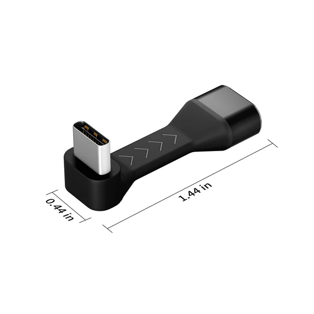 Alt view image 7 of 10 - PeakDo USB-C Male to Female Adapter 90 Degree,18W Flexural USB Type C Adapter Extension for Steam Deck,ROG Ally,Switch,Laptop,Tablet and Mobile Phones,Supports 4K@60Hz,10Gbps Data Transfer(2 Pack)