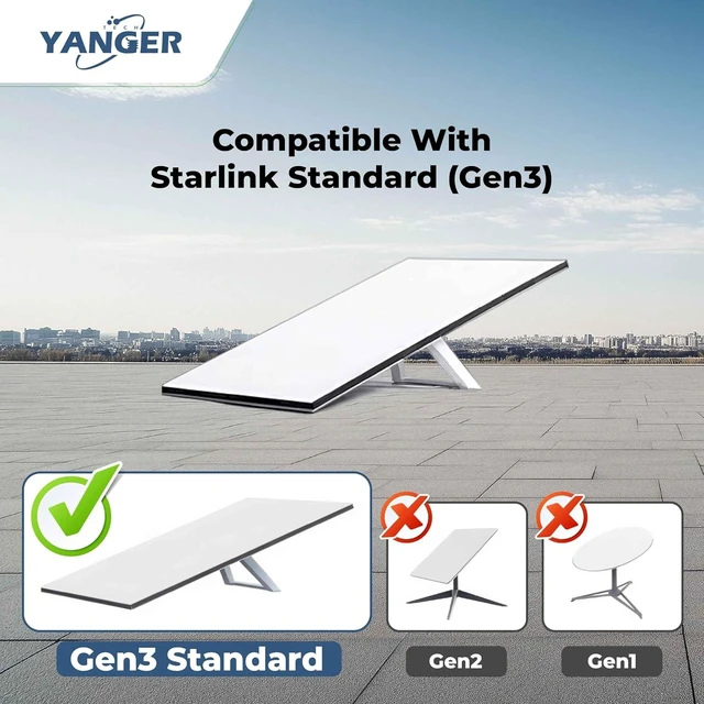 Alt view image 11 of 14 - YANGER Starlink Gen 3 Cable 100FT Ethernet Cable, Starlink Mini, Starlink Cable Extension, Replacement Cable Durable Waterproof Outdoor Design, Grey