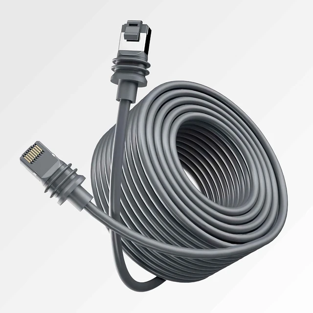 Alt view image 8 of 14 - YANGER Starlink Gen 3 Cable 100FT Ethernet Cable, Starlink Mini, Starlink Cable Extension, Replacement Cable Durable Waterproof Outdoor Design, Grey
