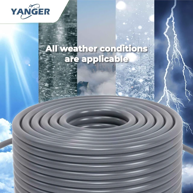 Alt view image 12 of 14 - YANGER Starlink Gen 3 Cable 100FT Ethernet Cable, Starlink Mini, Starlink Cable Extension, Replacement Cable Durable Waterproof Outdoor Design, Grey