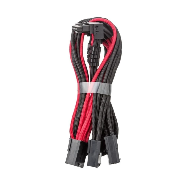 Alt view image 5 of 8 - CableMod Pro ModFlex Sleeved 12V-2x6 12VHPWR 90 StealthSense PCIe Extension (Variant A, Black + Red)