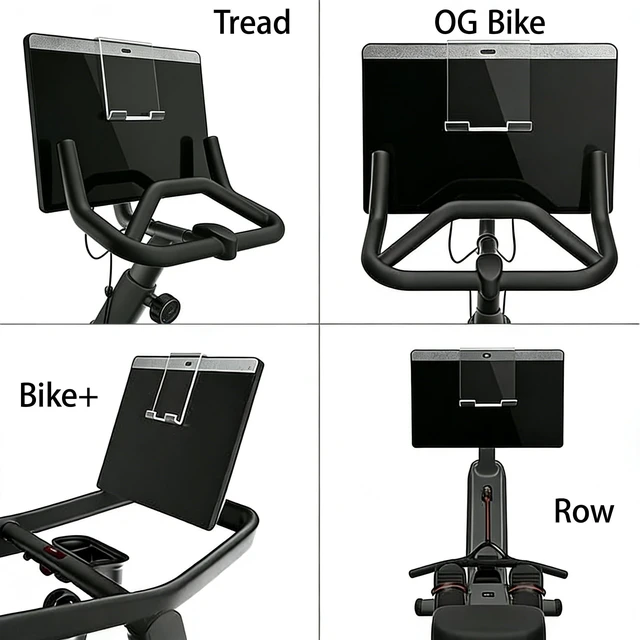 Alt view image 8 of 10 - Qsxou Exercise Bike Tablet Holder, Screen-Top Mount with Non-Slip Pad, Clear Stand for Stationary Bike,Peloton Bike & Plus & Tread & Row Compatible with iPad and Most Devices