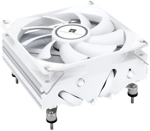 Alt view image 6 of 10 - Thermalrlght AXP90 X47 White Low Profile CPU Air Cooler, 47mm Height, TL-9015W Slim PWM CPU Fan, AGHP Technology, Computer ITX Heatsink Cooler, for AMD:AM4 AM5/Intel 1150/1151/1200/1700