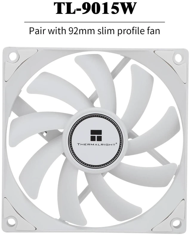 Alt view image 10 of 10 - Thermalrlght AXP90 X47 White Low Profile CPU Air Cooler, 47mm Height, TL-9015W Slim PWM CPU Fan, AGHP Technology, Computer ITX Heatsink Cooler, for AMD:AM4 AM5/Intel 1150/1151/1200/1700