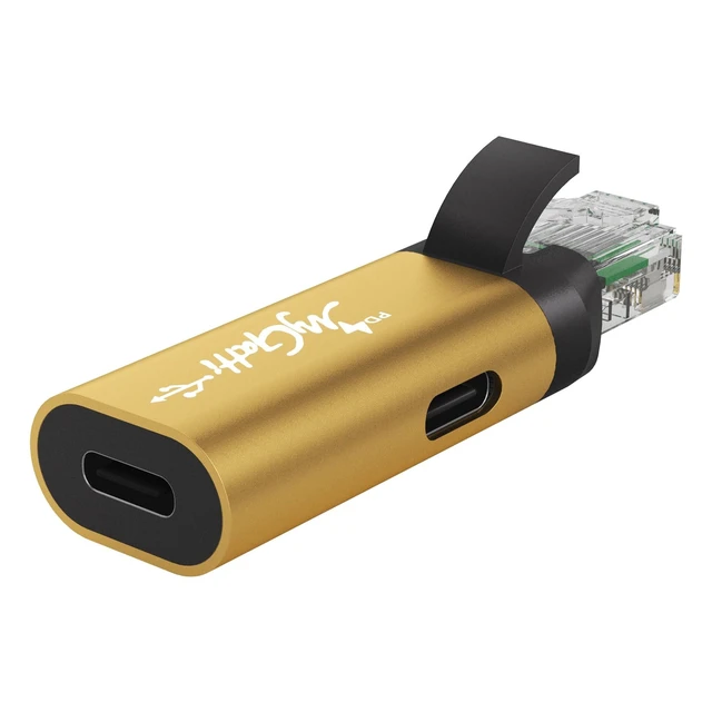 Alt view image 6 of 10 - USB C to Ethernet Adapter with 100W Power Delivery, RJ45 Male to USB C Female Network LAN Adapter, Built-in Smart Chip, 1Gbps, Charging and Surfing 2 in 1, Supports PC, Laptop, Tablet, Smartphone