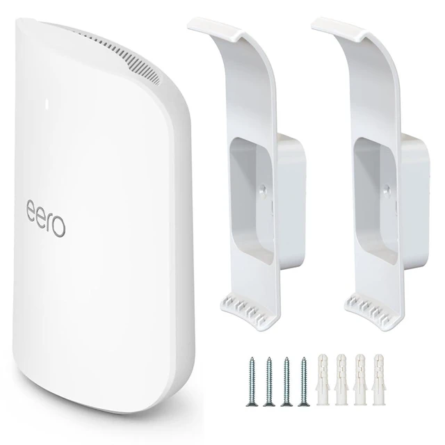 Alt view image 6 of 10 - Wall Mount Holder for eero Max 7, No Messy Wires, Space Saving, Wall Stand Bracket Compatible with eero Max 7 Tri-Band Mesh WiFi System (2 Pack)