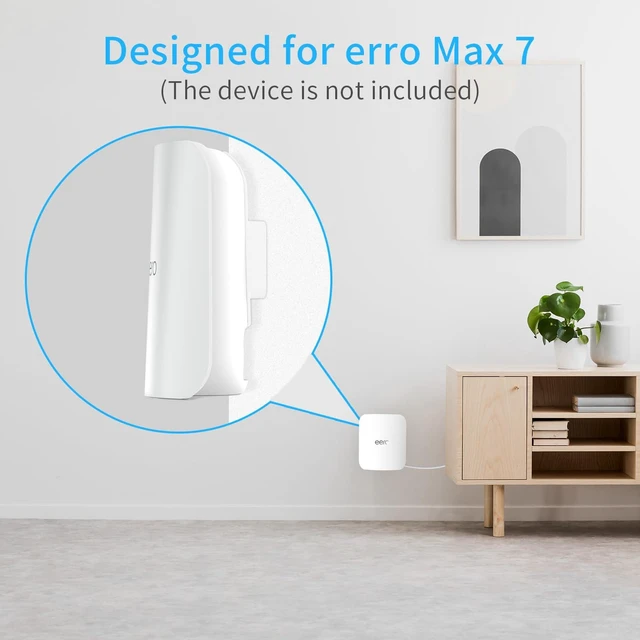 Alt view image 7 of 10 - Wall Mount Holder for eero Max 7, No Messy Wires, Space Saving, Wall Stand Bracket Compatible with eero Max 7 Tri-Band Mesh WiFi System (2 Pack)