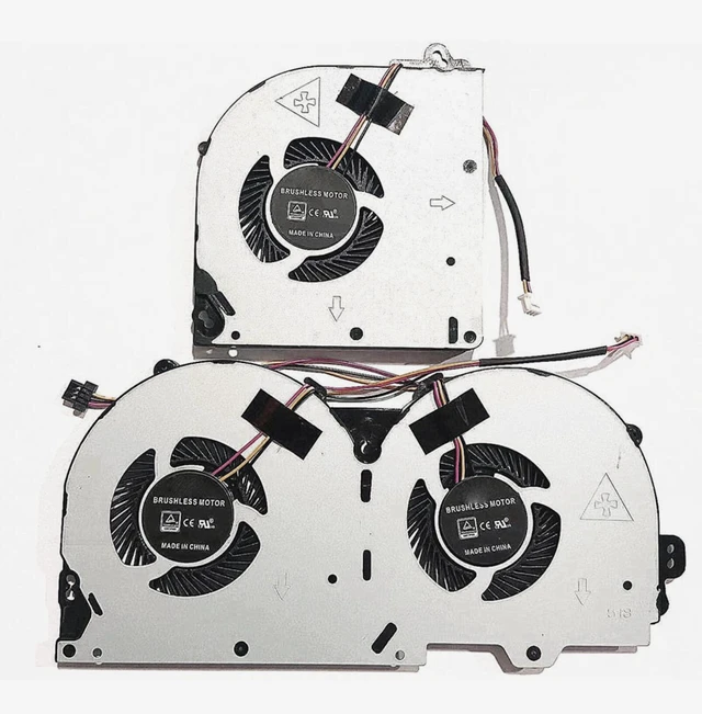Alt view image 7 of 10 - Fleshy Leaf CPU+GPU Cooling Fan Replacement for Clevo P950 P950HR P950ER T97 T96E T800 Series BS5005HS-U3E BS500HS-U3D 6-31-P95E2-101 6-31-P9502-102 DC5V 0.50A 4-Wires