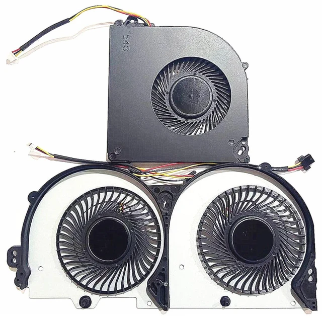 Alt view image 6 of 10 - Fleshy Leaf CPU+GPU Cooling Fan Replacement for Clevo P950 P950HR P950ER T97 T96E T800 Series BS5005HS-U3E BS500HS-U3D 6-31-P95E2-101 6-31-P9502-102 DC5V 0.50A 4-Wires
