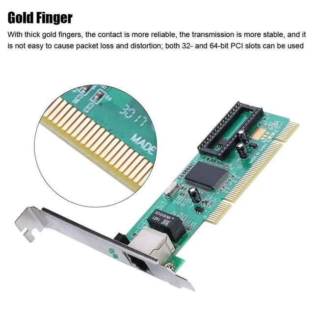 Alt view image 7 of 10 - PCI Network Card, PCI One-Port 8169 PC 10/100/1000Mbps Gigabit Ethernet Network Card for Windows7/8/10/LINUX Desktop Computers