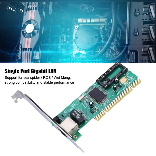Alt view image 8 of 10 - PCI Network Card, PCI One-Port 8169 PC 10/100/1000Mbps Gigabit Ethernet Network Card for Windows7/8/10/LINUX Desktop Computers
