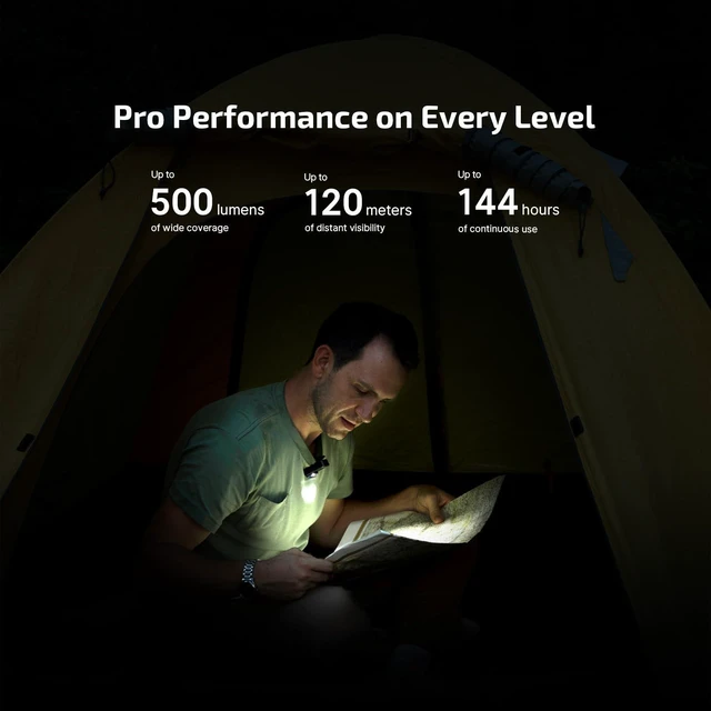 Alt view image 14 of 14 - Oclip Pro EDC Flashlight Clip-on Light, Rechargeable 500 Lumens with Three Lighting Solutions Type-C Charging, Magnetic Flash Lights for Signaling, Cycling, Outdoor or Indoor Use(Black)