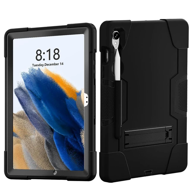Alt view image 6 of 10 - Doemoil Case for Samsung Galaxy Tab S9 Plus 12.4 Inch Tablet Case,Heavy Duty with Pen Holder Shockproof Hybrid Stand Protective Case for Samsung Galaxy Tab S9 Plus/Galaxy Tab S9 FE Plus (Black/Black)