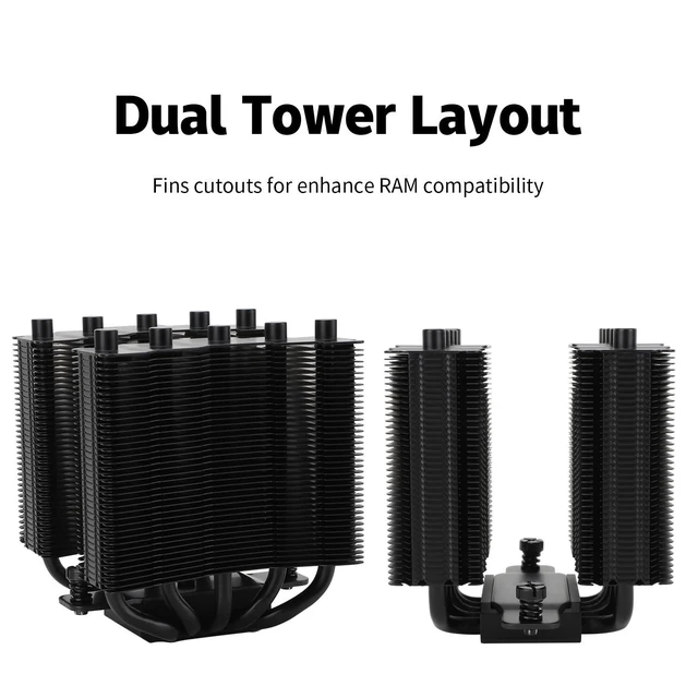Alt view image 10 of 10 - Thermalrlght Silver Soul 110 Black CPU Air Cooler, Heatsink Cooler, 110mm Hight, 2500RPM high Speed PWM Fan, for AMD AM4 AM5/Intel 1700/1150/1151/1200/2011,PC Cooler