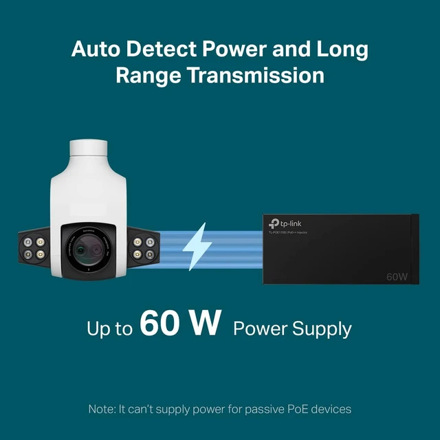 Alt view image 12 of 14 - TP-Link PoE++ Injector Gigabit | Non-PoE to PoE Adapter | 802.3bt/at/af Compliant | Up to 60W | Wall Mountable | Plug&Play | Up to 100m(328 ft) | UL Certified(POE170S)