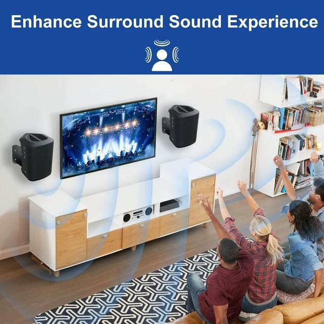 Alt view image 10 of 10 - Maozhren Upgraded Speaker Wall Mount for Bose S1 Pro/S1 Pro+, Hidden Wall Mount Speaker Bracket for Bose Speakers Mounting Bracket, Black
