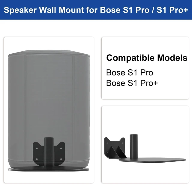 Alt view image 7 of 10 - Maozhren Upgraded Speaker Wall Mount for Bose S1 Pro/S1 Pro+, Hidden Wall Mount Speaker Bracket for Bose Speakers Mounting Bracket, Black