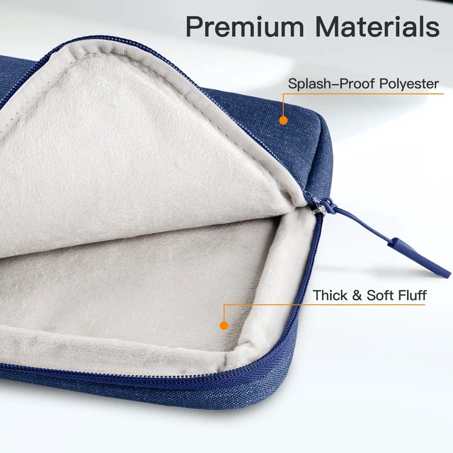 Alt view image 9 of 10 - JETech Laptop Sleeve for 13-14Inch MacBook Air/Pro (M5/M4/M3/M2/M1) 2020-2025, 13-13.6 Inch Notebook, Waterproof Shock Resistant Bag Case with Accessory Pocket (Cobalt Blue)