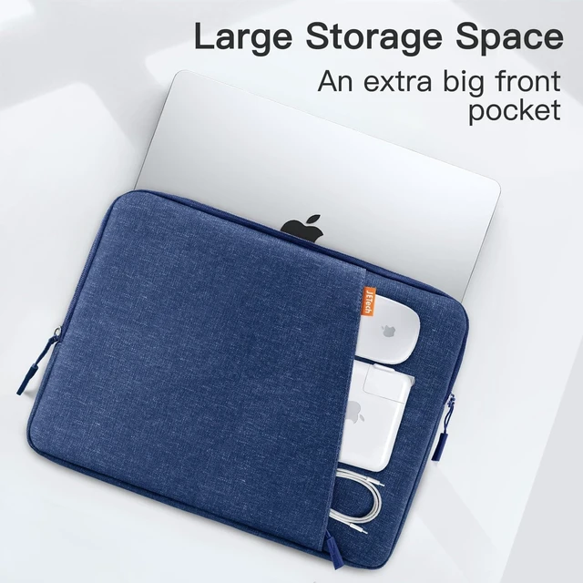 Alt view image 8 of 10 - JETech Laptop Sleeve for 13-14Inch MacBook Air/Pro (M5/M4/M3/M2/M1) 2020-2025, 13-13.6 Inch Notebook, Waterproof Shock Resistant Bag Case with Accessory Pocket (Cobalt Blue)