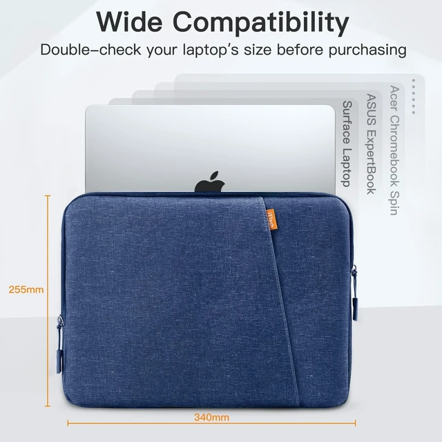 Alt view image 7 of 10 - JETech Laptop Sleeve for 13-14Inch MacBook Air/Pro (M5/M4/M3/M2/M1) 2020-2025, 13-13.6 Inch Notebook, Waterproof Shock Resistant Bag Case with Accessory Pocket (Cobalt Blue)