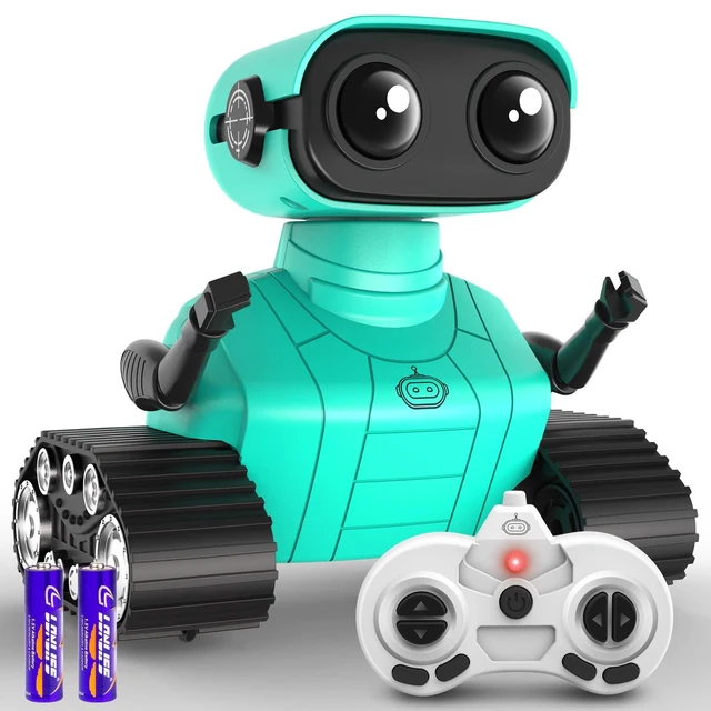 Alt view image 8 of 14 - Robot Toys - Kids Toys Rechargeable RC Robots, Remote Control Toy with Auto-Demonstration, Flexible Head & Arms, Dance Moves, Music, Shining LED Eyes, for Girls Boys