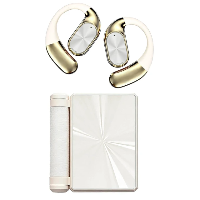 Alt view image 6 of 10 - AI Translation Earbuds Real Time,156 Language Translator Earbuds,Bluetooth 6.0 Open Ear Translation Headphones,Dolby Audio,60H Playtime,IPX5 Waterproof,Perfect for Travel, Business, and Study.(Skin)