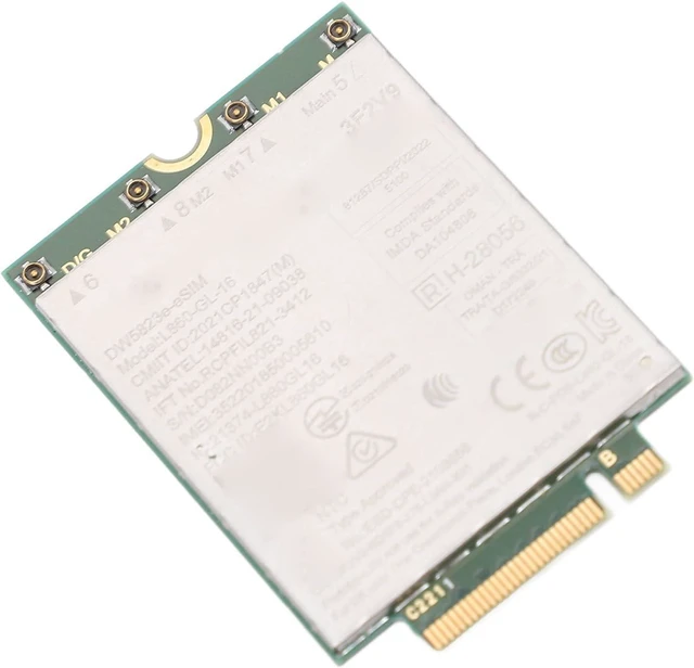 Alt view image 8 of 14 - CCYLEZ for Latitude 5440 5540 7340 Precision 3480 WWAN Network Card, DW5823E L860-GL 4G LTE Module M.2 Interface with eSIM, Replacement for 10/11