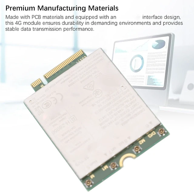 Alt view image 13 of 14 - CCYLEZ for Latitude 5440 5540 7340 Precision 3480 WWAN Network Card, DW5823E L860-GL 4G LTE Module M.2 Interface with eSIM, Replacement for 10/11