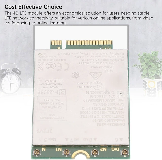Alt view image 11 of 14 - CCYLEZ for Latitude 5440 5540 7340 Precision 3480 WWAN Network Card, DW5823E L860-GL 4G LTE Module M.2 Interface with eSIM, Replacement for 10/11