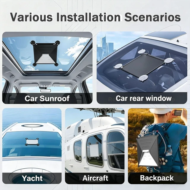 Alt view image 6 of 8 - Starlink Mini Mount for Car, 2-in-1 Suction Cup Mount with Silicone Case, Strong Vacuum Base for Car Windows & Sunroofs, Stable Signal, Portable Starlink Mini Accessories for RV, Trucks & BoatBlack