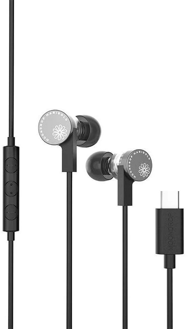 Alt view image 6 of 10 - Moondrop Marigold USB-C in-Ear Earphone DSP Built-in 32Bit/384kHz Sound Card Asymmetric Cable Microphone EQ Music Gaming Headset