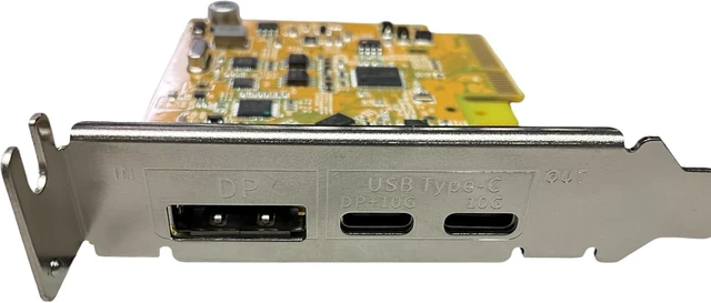Alt view image 8 of 12 - Low Profile Bracket UPA2015, MR7MR-USB3.2 Gen2 10G & DisplayPort Alt-Mode PCI Express Host Card with Dual USB Type-C Receptacles Note Low Profile Only