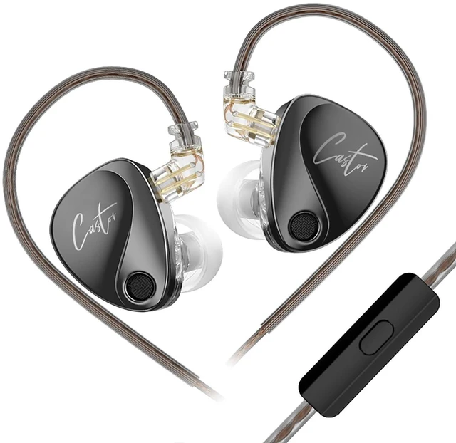 Alt view image 6 of 10 - KZ Castor in Ear Monitor, HiFi Improved Bass in Ear Headphone, Dual-Dynamic Driver Gaming Earbuds, 2PIN-C Detachable Cable