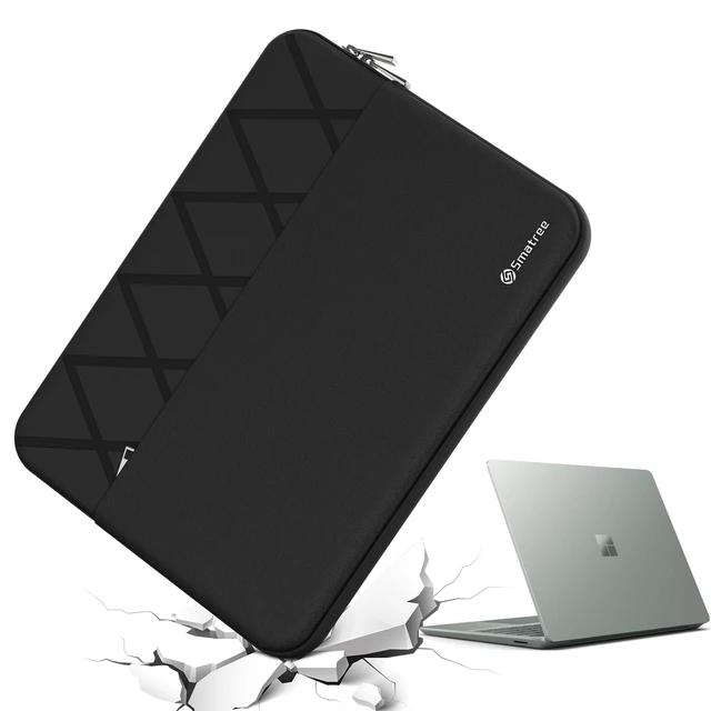 Alt view image 6 of 10 - Smatree 15 inch Laptop Sleeve for Microsoft Surface Laptop for Business Copilot+PC, for Surface Laptop7 Protective Case with Accessory Pocket, YKK Zipper, Patented Super Corner Design (E424)