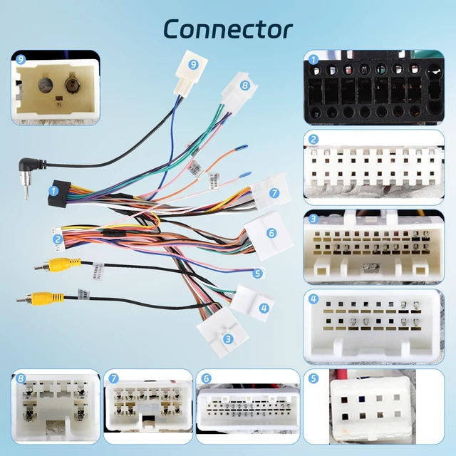 Alt view image 8 of 10 - NHOPEEW Radio Wiring Harness Adapter Connector Compatible with Toyota RAV4 Camry Fortuner Hilux Corolla Venza - Radio Harness Car with Canbus + Original USB Cable