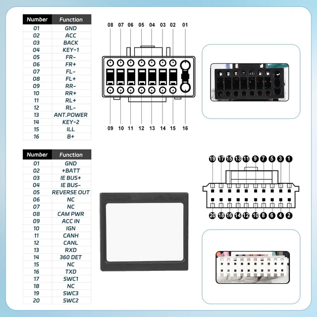 Alt view image 10 of 10 - NHOPEEW Radio Wiring Harness Adapter Connector Compatible with Toyota RAV4 Camry Fortuner Hilux Corolla Venza - Radio Harness Car with Canbus + Original USB Cable