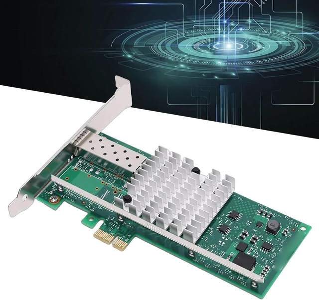 Alt view image 10 of 14 - 10G SFP PCIE Network Card, 82599EN Chip 10GB PCIE x1 Fiber Ethernet Adapter, with Single Mode Multi Mode DAC Cables Support, for VMware Server