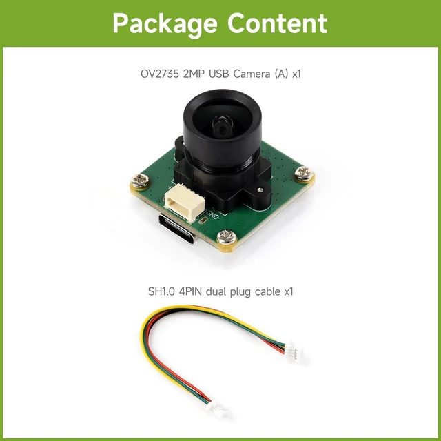 Alt view image 7 of 10 - Waveshare OV2735 2MP USB Camera (A), Supports USB2.0 Type-C Port and SH1.0 4PIN Header