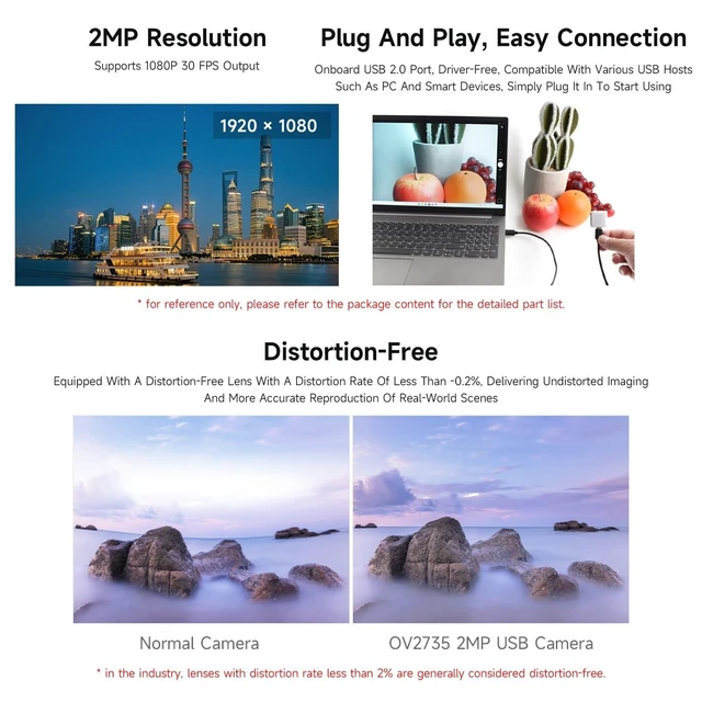 Alt view image 9 of 10 - Waveshare OV2735 2MP USB Camera (A), Supports USB2.0 Type-C Port and SH1.0 4PIN Header