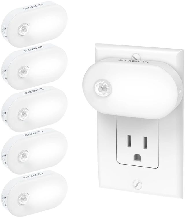 Alt view image 8 of 14 - 120LM Ultra Bright Plug-in Motion Sensor Night Light, Stepless Dimmable LED Nightlight, Always-On and Auto-Off, for Hallway, Stairs, Bathroom, Bedroom, Garage, Cool White (6-Pack)