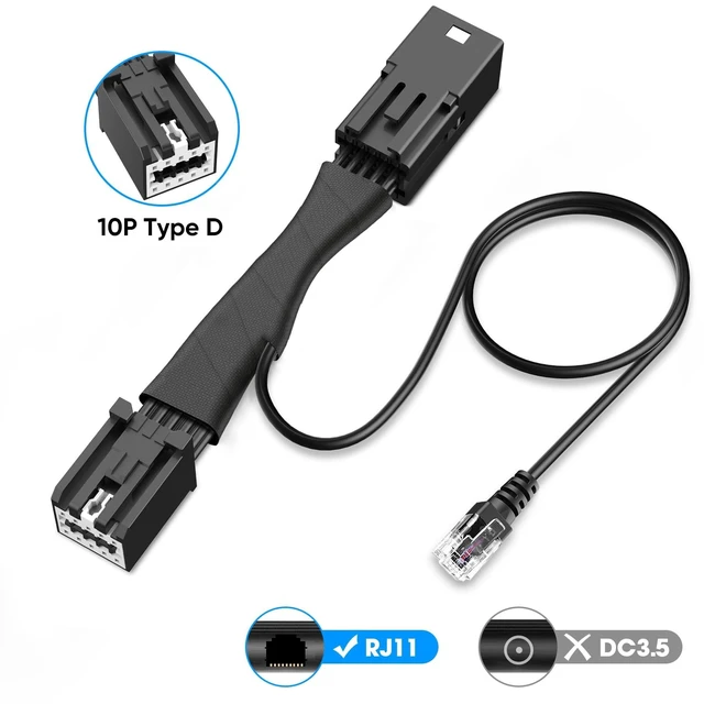 Alt view image 9 of 10 - TQXHLBFU Radar Detector Power Adapter RJ11 Plug (10P Type D) Compatible with GMC,Chevy,Cadillca,Buick,with Auto-dimming Rearview Mirror,Radar Detector Adapter Cable,Clean Install