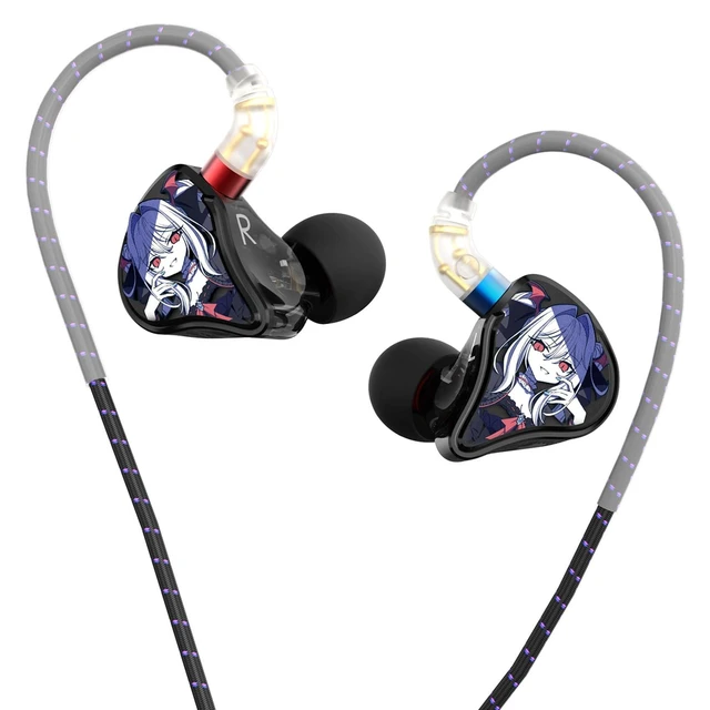 Alt view image 6 of 10 - CVJ Vivian 1DD in Ear Monitor, IEM HiFi Wired Gaming Earbuds,with Composite Resin Diaphragm+3D Digital Embossing Coating, Detachable Silver-Plated Cable for Music Audiophiles(no Mic,3.5mm Jack)