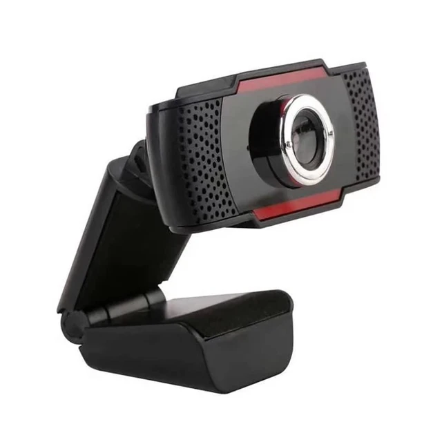 Alt view image 6 of 10 - Slide 1080P HD Webcam with Microphone, Computer Camera with 180-Degree Rotation and 62-Degree Field of View, 30 FPS, Light Correction, Easy-Mount Clamp, Includes Mini Tripod and Privacy Lens