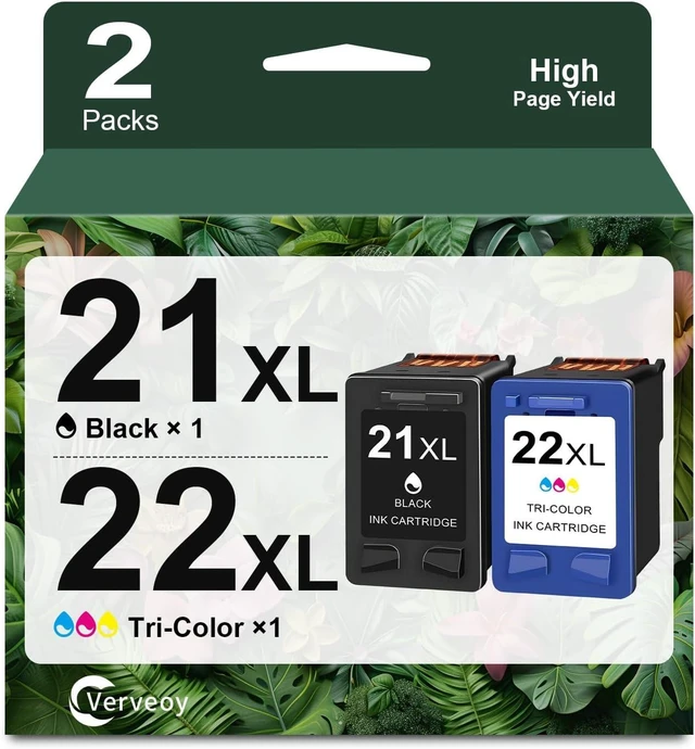 Alt view image 8 of 14 - 21 22 XL Ink Cartridges Compatible with HP 21 22 C9351AN C9352AN Remanufactured for OfficeJet 4315 J3640 J3680 DeskJet 3930 F300 F2210 F4135 D1420 PSC 1401 1410 Printer (1 Black, 1 Tri-Color)