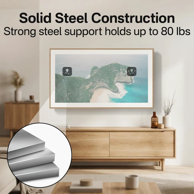 Alt view image 8 of 10 - Frame TV Wall Mount for Samsung BN61-17233A BN61-17234A, Compatible with Samsung 32" 43" TV, for 2019-2025 LS03AA LS03BA LS03CA LS03TA Series TV
