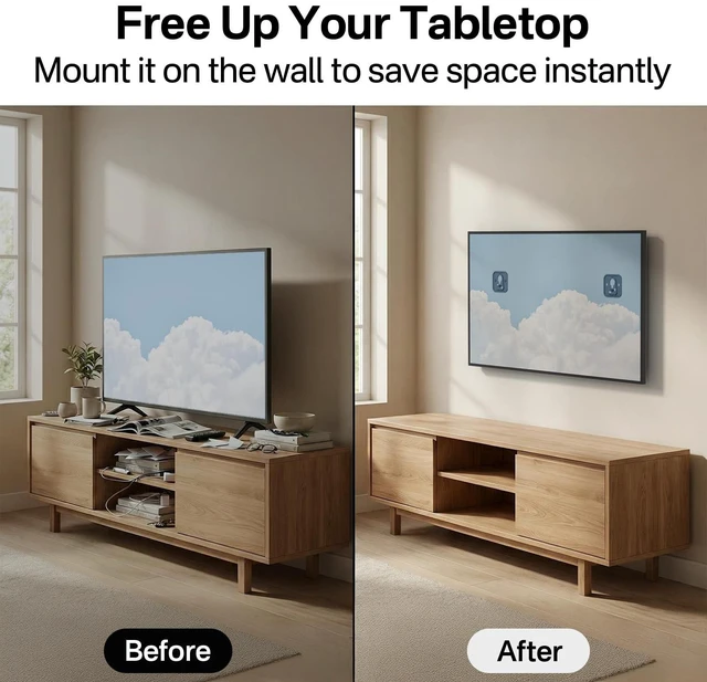 Alt view image 9 of 10 - Frame TV Wall Mount for Samsung BN61-17233A BN61-17234A, Compatible with Samsung 32" 43" TV, for 2019-2025 LS03AA LS03BA LS03CA LS03TA Series TV