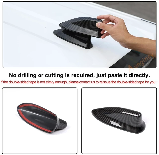 Alt view image 9 of 10 - Car Shark Fin Antenna Cover Trim Fit Toyot@a Tundra/Sequoia 2022-2025 Shark Fin Antenna Cover AM FM Connection Radio Signal Car Roof Aerial Base Radio Signal Waterproof Top Mounted Antenna Accessories