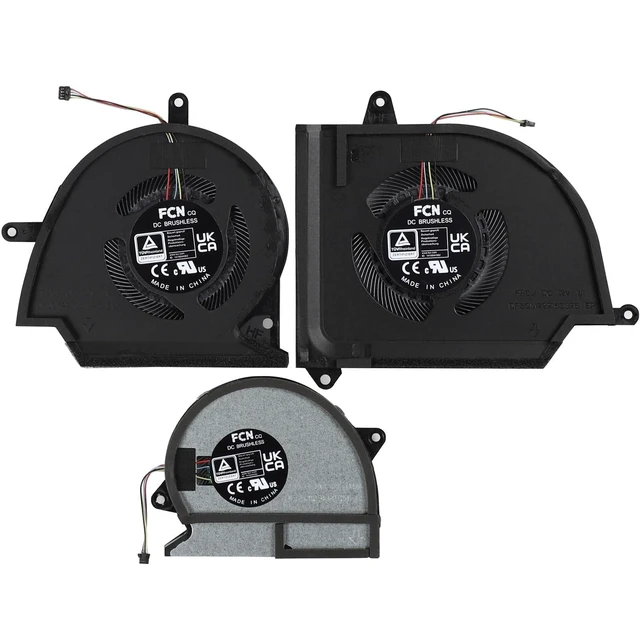 Alt view image 6 of 10 - New Cooling Fan CPU+GPU+Small Fan Replacement for ASUS ROG Flow X16 GV601 GV601R GV601RE GV601RM GV601RW GV601V GV601VI Series FPCF DFSCK221051825 FPCJ DFSCM227163925 FPCG DFS5J129134524