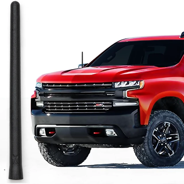 Alt view image 6 of 10 - AntennaMastsRus Short Rubber Antenna fits Chevrolet Silverado 1500 (2006-2026), The Original 6 3/4 Inch, Car Wash Proof, Durable EPDM Rubber, Internal Copper Coil for Enhanced Reception